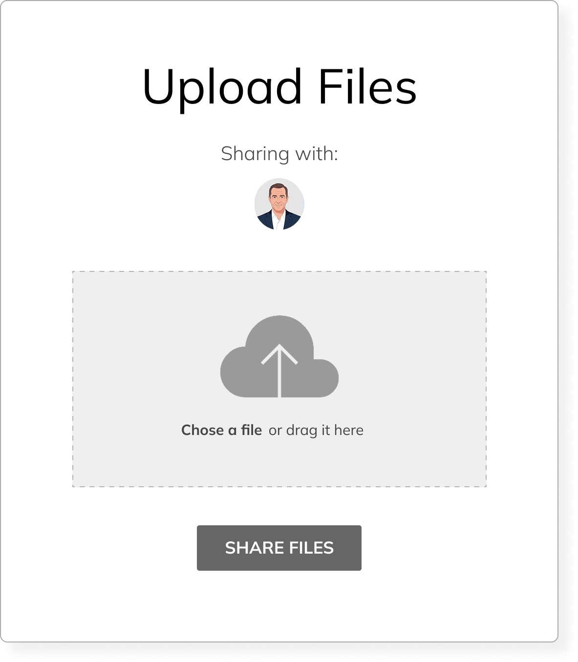 Graphic of an upload box that transfers files to an expert