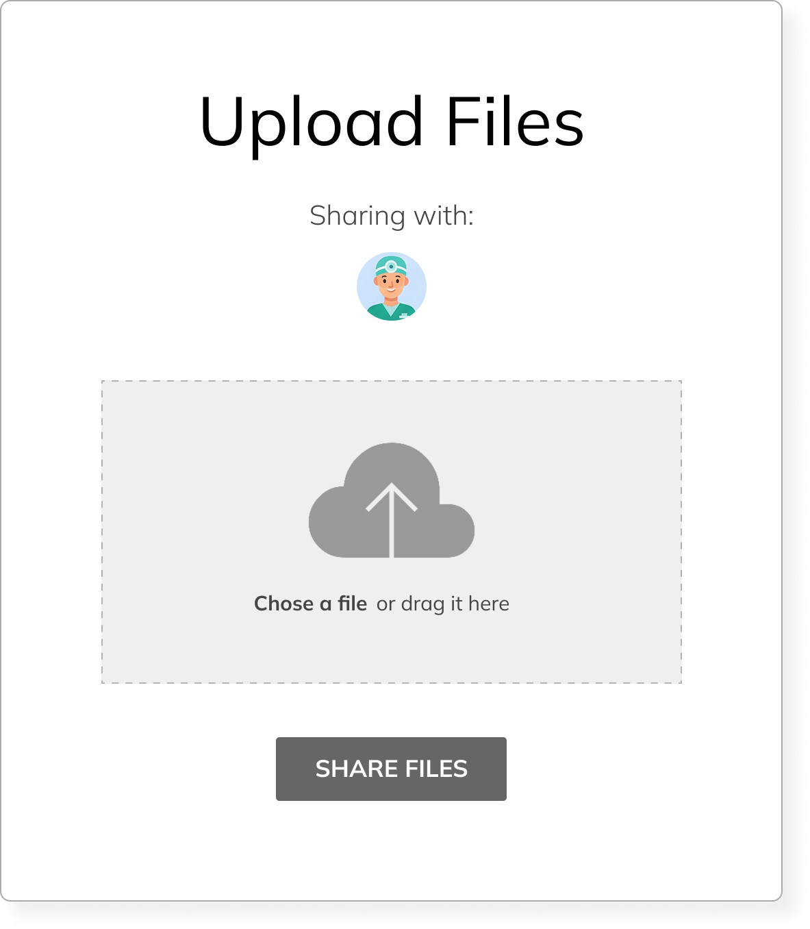 Graphic of an upload box that transfers files to an expert